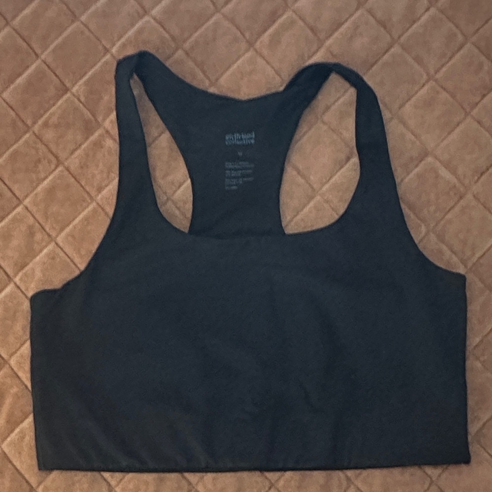 Girlfriend Collective Black Paloma Sports Bra Medium